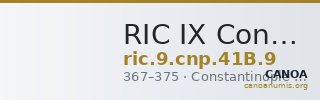 RIC IX Constantinople 41B: Subtype 9 — CANOA