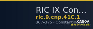 RIC IX Constantinople 41C: Subtype 1 — CANOA