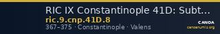 RIC IX Constantinople 41D: Subtype 8 — CANOA