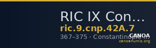 RIC IX Constantinople 42A: Subtype 7 — CANOA