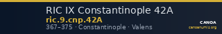 RIC IX Constantinople 42A — CANOA