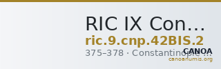 RIC IX Constantinople 42BIS: Subtype 2 — CANOA
