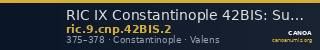 RIC IX Constantinople 42BIS: Subtype 2 — CANOA