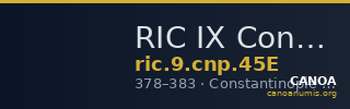 RIC IX Constantinople 45E — CANOA