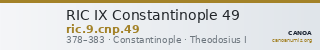 RIC IX Constantinople 49 — CANOA