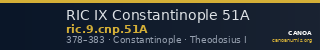 RIC IX Constantinople 51A — CANOA