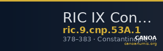 RIC IX Constantinople 53A: Subtype 1 — CANOA