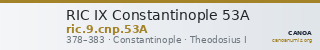 RIC IX Constantinople 53A — CANOA