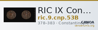 RIC IX Constantinople 53B — CANOA