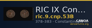 RIC IX Constantinople 53B — CANOA