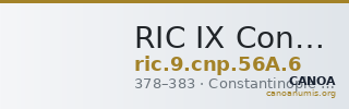 RIC IX Constantinople 56A: Subtype 6 — CANOA