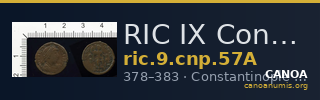 RIC IX Constantinople 57A — CANOA