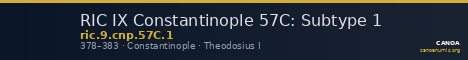 RIC IX Constantinople 57C: Subtype 1 — CANOA