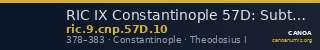 RIC IX Constantinople 57D: Subtype 10 — CANOA