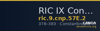 RIC IX Constantinople 57E: Subtype 2 — CANOA