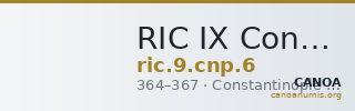 RIC IX Constantinople 6 — CANOA