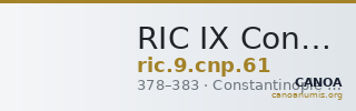 RIC IX Constantinople 61 — CANOA