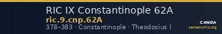 RIC IX Constantinople 62A — CANOA