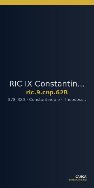 RIC IX Constantinople 62B — CANOA