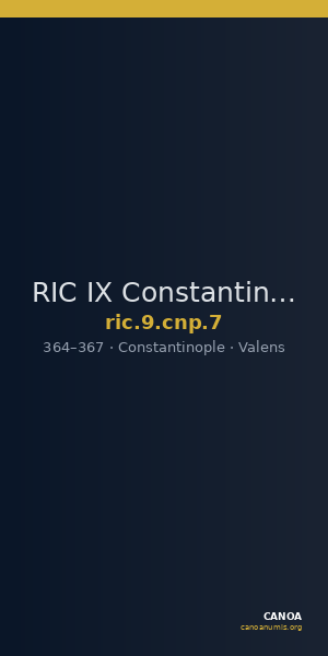 RIC IX Constantinople 7 — CANOA