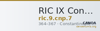 RIC IX Constantinople 7 — CANOA