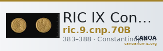 RIC IX Constantinople 70B — CANOA
