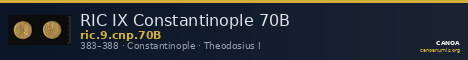 RIC IX Constantinople 70B — CANOA