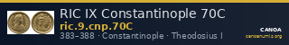 RIC IX Constantinople 70C — CANOA