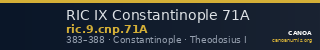 RIC IX Constantinople 71A — CANOA
