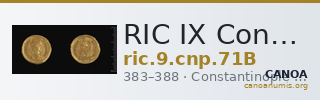 RIC IX Constantinople 71B — CANOA