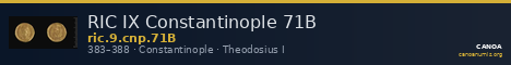 RIC IX Constantinople 71B — CANOA