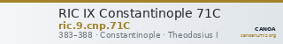 RIC IX Constantinople 71C — CANOA