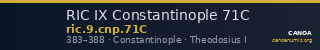 RIC IX Constantinople 71C — CANOA