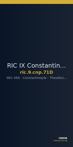 RIC IX Constantinople 71D — CANOA