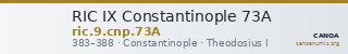 RIC IX Constantinople 73A — CANOA