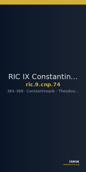 RIC IX Constantinople 74 — CANOA