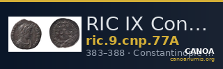 RIC IX Constantinople 77A — CANOA