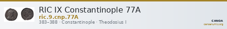 RIC IX Constantinople 77A — CANOA