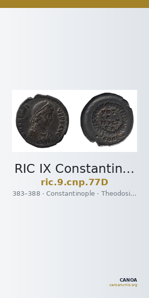 RIC IX Constantinople 77D — CANOA
