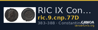 RIC IX Constantinople 77D — CANOA
