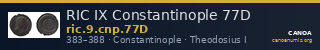 RIC IX Constantinople 77D — CANOA
