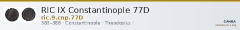 RIC IX Constantinople 77D — CANOA