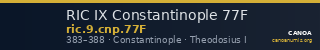 RIC IX Constantinople 77F — CANOA