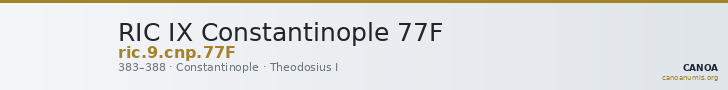 RIC IX Constantinople 77F — CANOA
