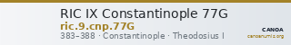RIC IX Constantinople 77G — CANOA