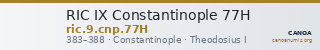RIC IX Constantinople 77H — CANOA