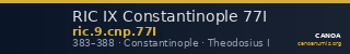 RIC IX Constantinople 77I — CANOA