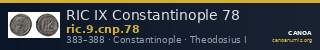 RIC IX Constantinople 78 — CANOA
