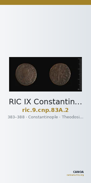 RIC IX Constantinople 83A: Subtype 2 — CANOA