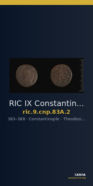 RIC IX Constantinople 83A: Subtype 2 — CANOA